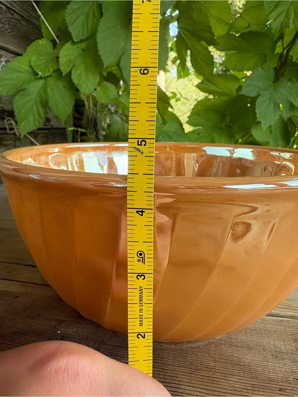 Fire King Peach Swirl Glass Serving Bowl